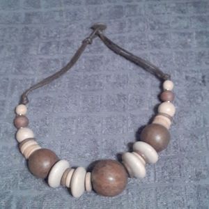 Wooden choker style necklace